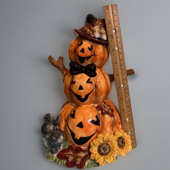 SIGNATURE HOME COLLECTION JACK-O-LANTERN FIGURINE W/BOX Fall Halloween 12” - Picture 7 of 9